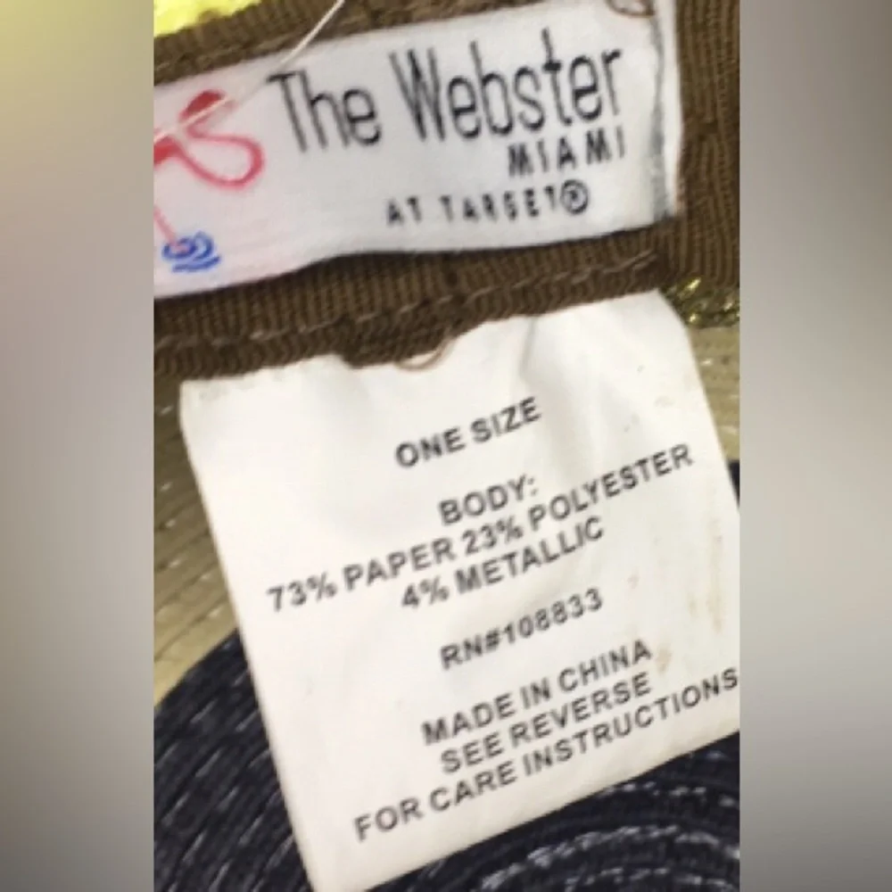 The Webster Miami Colorful Stiped Wide Brim Sun Hat